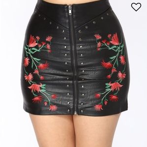 Fashion Nova studded / floral skirt